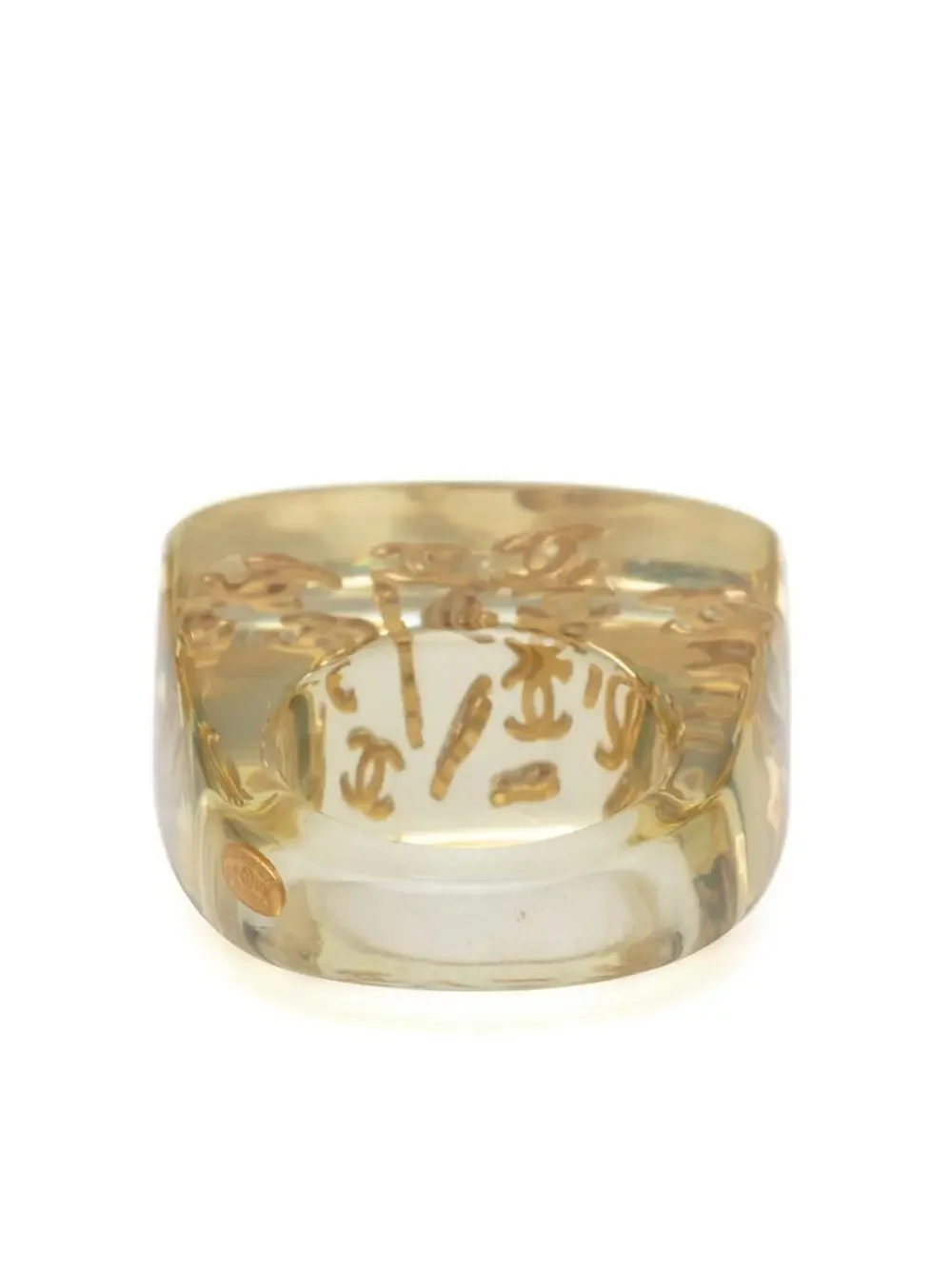 Chanel Cc Logo Ring Gold-Tone Metal #287734C48B
